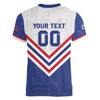 Custom Toa Samoa Rugby Women V-Neck T-Shirt 1992-1993 Special Edition - Polynesian Pride