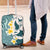 Maori Manta Ray Plumeria Teal Luggage Cover