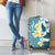 Maori Manta Ray Plumeria Teal Luggage Cover