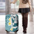 Maori Manta Ray Plumeria Teal Luggage Cover