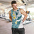 Maori Manta Ray Plumeria Teal Men Tank Top