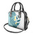 Maori Manta Ray Plumeria Teal Shoulder Handbag