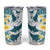 Maori Manta Ray Plumeria Teal Tumbler Cup