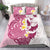 Maori Manta Ray Plumeria Royal Pink Bedding Set