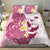 Maori Manta Ray Plumeria Royal Pink Bedding Set