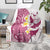 Maori Manta Ray Plumeria Royal Pink Blanket