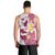 Maori Manta Ray Plumeria Royal Pink Men Tank Top