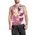 Maori Manta Ray Plumeria Royal Pink Men Tank Top