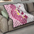 Maori Manta Ray Plumeria Royal Pink Quilt