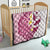 Maori Manta Ray Plumeria Royal Pink Quilt