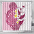 Maori Manta Ray Plumeria Royal Pink Shower Curtain