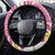 Maori Manta Ray Plumeria Royal Pink Steering Wheel Cover