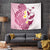 Maori Manta Ray Plumeria Royal Pink Tapestry