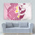 Maori Manta Ray Plumeria Royal Pink Tapestry