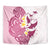 Maori Manta Ray Plumeria Royal Pink Tapestry