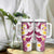 Maori Manta Ray Plumeria Royal Pink Tumbler With Handle