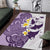 Maori Manta Ray Plumeria Deep Purple Area Rug