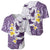 Maori Manta Ray Plumeria Deep Purple Baseball Jersey