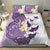 Maori Manta Ray Plumeria Deep Purple Bedding Set