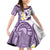 Maori Manta Ray Plumeria Deep Purple Family Matching Off Shoulder Short Dress and Hawaiian Shirt