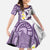 Maori Manta Ray Plumeria Deep Purple Family Matching Summer Maxi Dress and Hawaiian Shirt