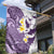 Maori Manta Ray Plumeria Deep Purple Garden Flag