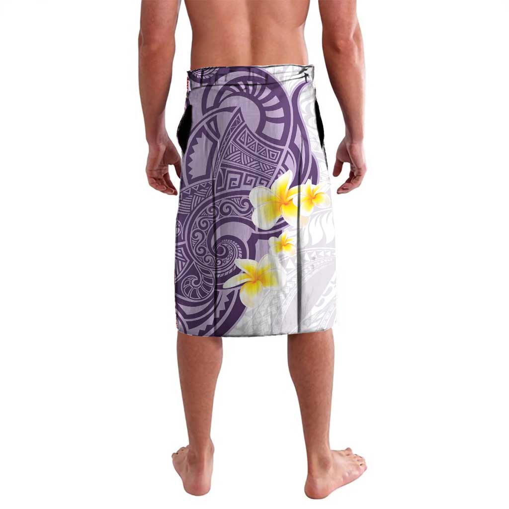 Maori Manta Ray Plumeria Deep Purple Lavalava LT01 - Polynesian Pride