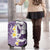 Maori Manta Ray Plumeria Deep Purple Luggage Cover