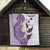 Maori Manta Ray Plumeria Deep Purple Quilt