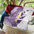 Maori Manta Ray Plumeria Deep Purple Quilt