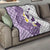 Maori Manta Ray Plumeria Deep Purple Quilt