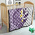 Maori Manta Ray Plumeria Deep Purple Quilt