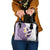 Maori Manta Ray Plumeria Deep Purple Shoulder Handbag