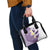 Maori Manta Ray Plumeria Deep Purple Shoulder Handbag