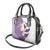 Maori Manta Ray Plumeria Deep Purple Shoulder Handbag