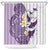 Maori Manta Ray Plumeria Deep Purple Shower Curtain