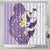 Maori Manta Ray Plumeria Deep Purple Shower Curtain