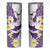 Maori Manta Ray Plumeria Deep Purple Skinny Tumbler