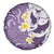 Maori Manta Ray Plumeria Deep Purple Spare Tire Cover