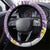 Maori Manta Ray Plumeria Deep Purple Steering Wheel Cover