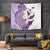 Maori Manta Ray Plumeria Deep Purple Tapestry