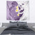 Maori Manta Ray Plumeria Deep Purple Tapestry