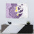 Maori Manta Ray Plumeria Deep Purple Tapestry