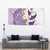 Maori Manta Ray Plumeria Deep Purple Tapestry