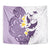 Maori Manta Ray Plumeria Deep Purple Tapestry