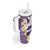 Maori Manta Ray Plumeria Deep Purple Tumbler With Handle