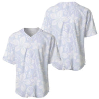 Plumeria Floral White Sunday Baseball Jersey