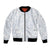 Plumeria Floral White Sunday Bomber Jacket