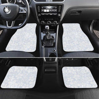 Plumeria Floral White Sunday Car Mats LT01 Set 4pcs White - Polynesian Pride