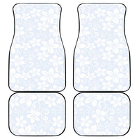 Plumeria Floral White Sunday Car Mats LT01 - Polynesian Pride